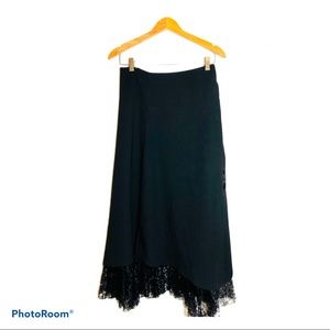 ✨LACE BLACK FULL SKIRT (M)